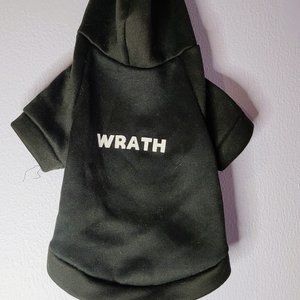 Letter Graphic Black Small Pet Hoodie